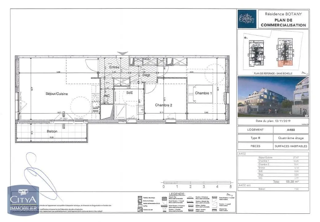 Photo 2 Appartement 3 pièces 68.42m²