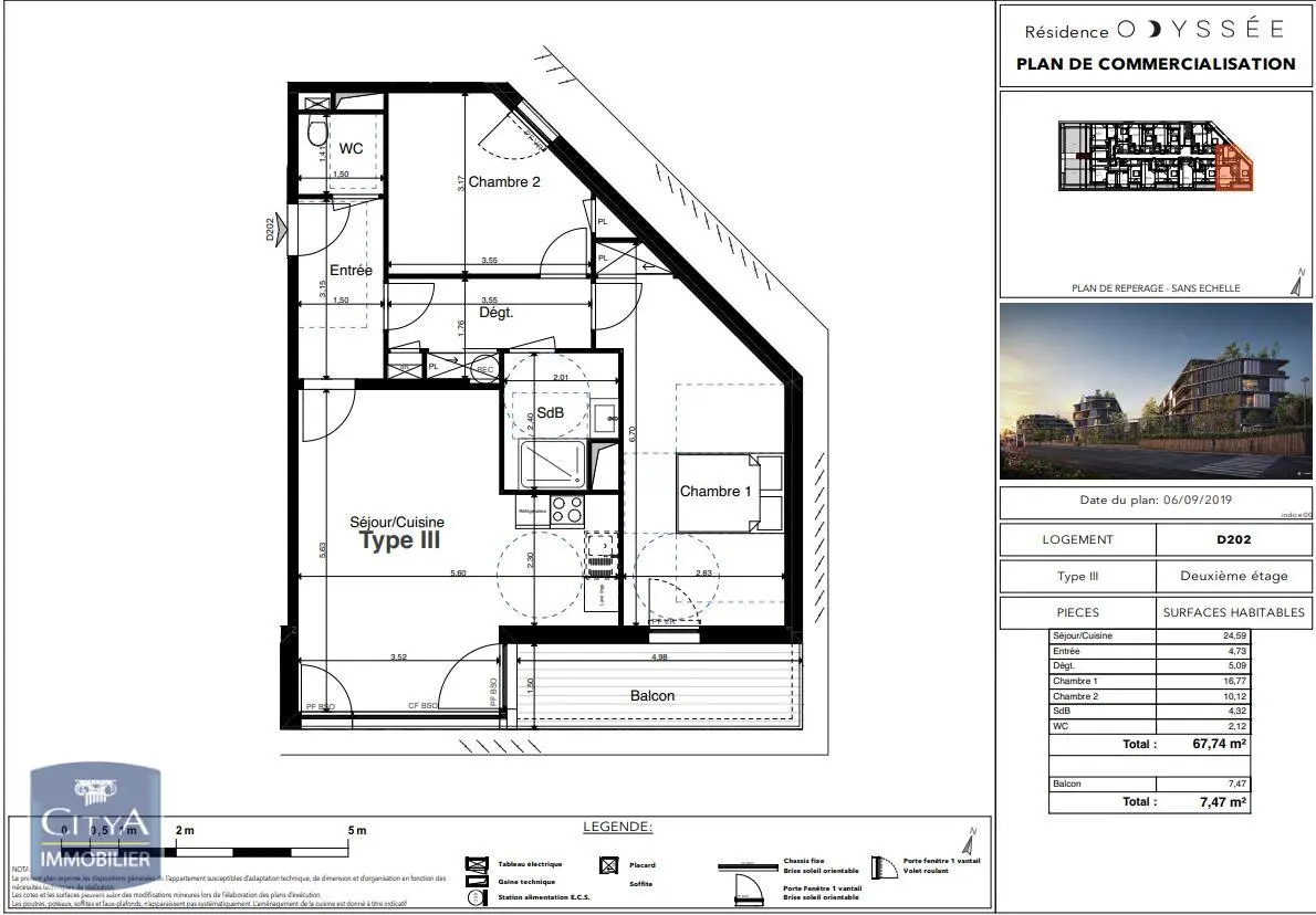 Photo 8 Appartement 3 pièces 67.74m²