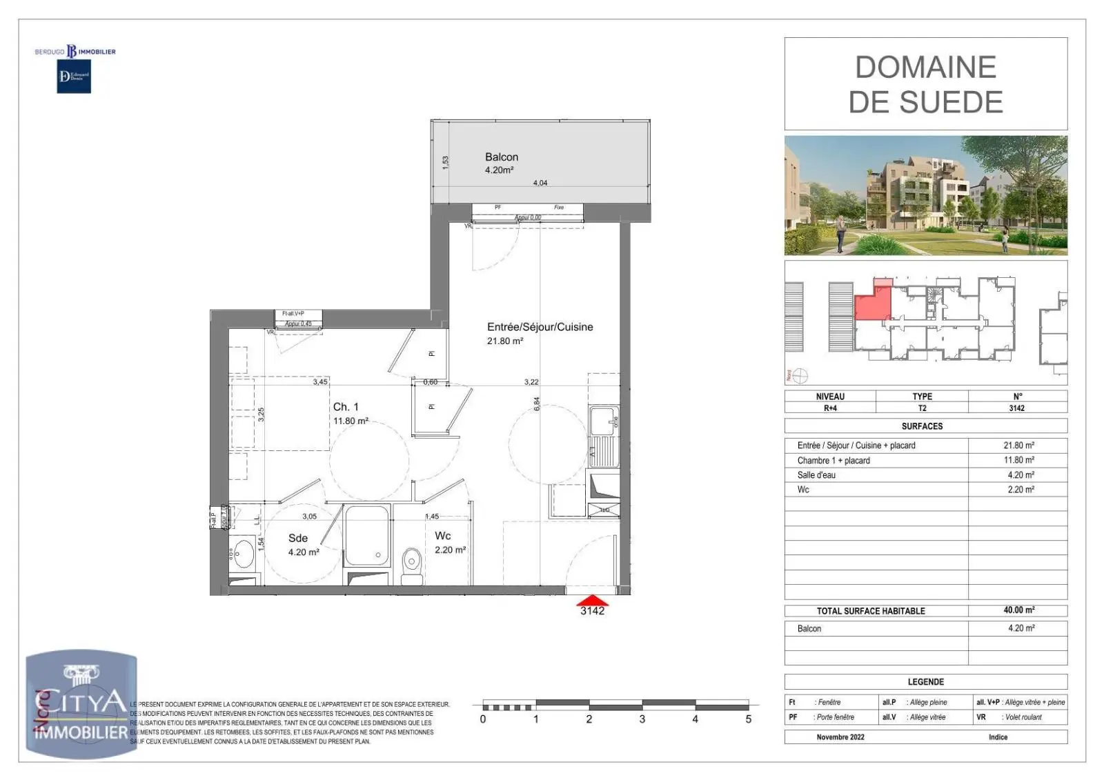 Photo 2 Appartement 2 pièces 40m²