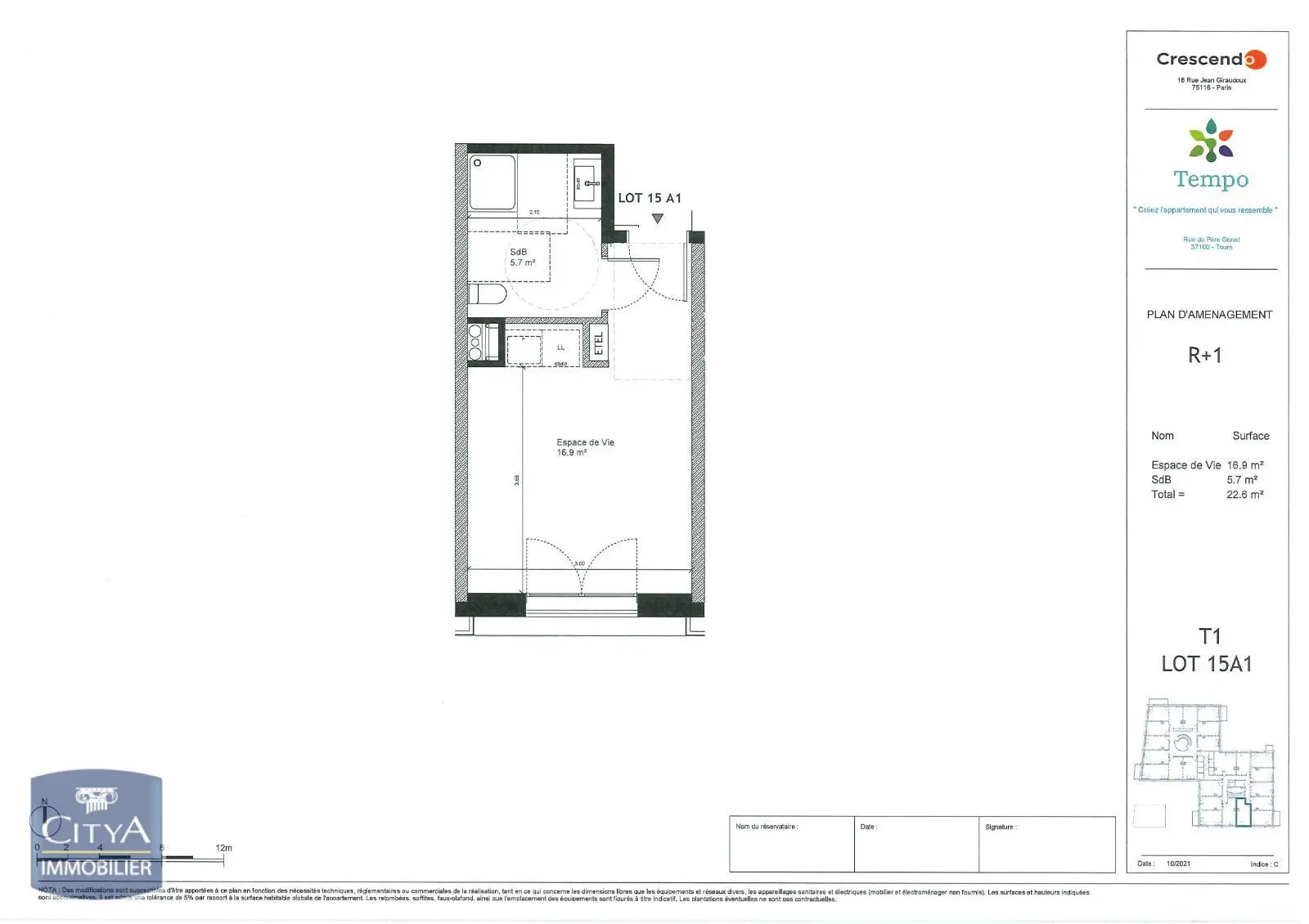 Photo 2 Appartement 1 pièce 22.6m²