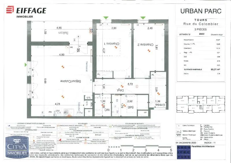 Photo 2 Appartement 3 pièces 65.21m²