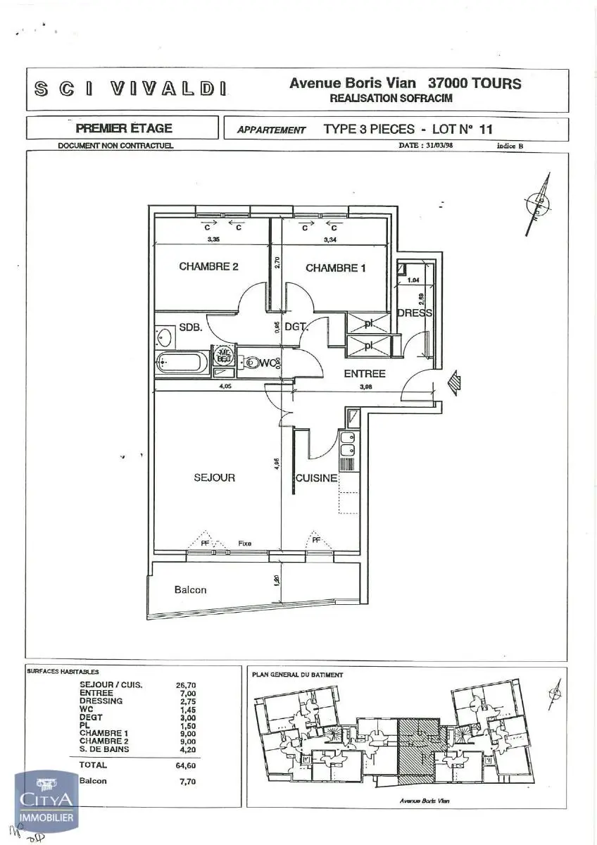 Photo 6 Appartement 3 pièces 64.6m²