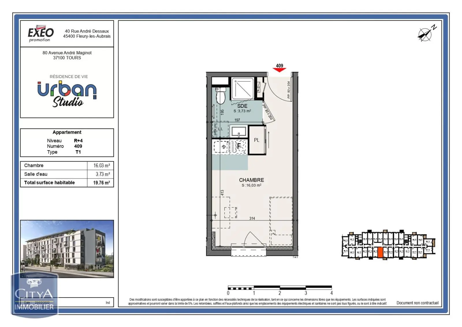 Photo 6 Appartement 1 pièce 19.76m²