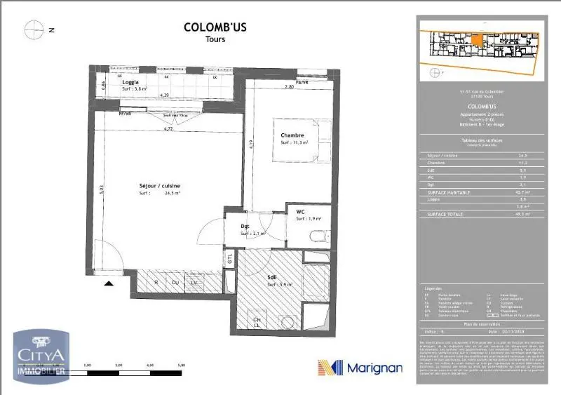Photo 7 Appartement 2 pièces 45.7m²