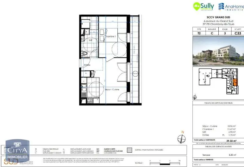 Photo 6 Appartement 2 pièces 39.33m²