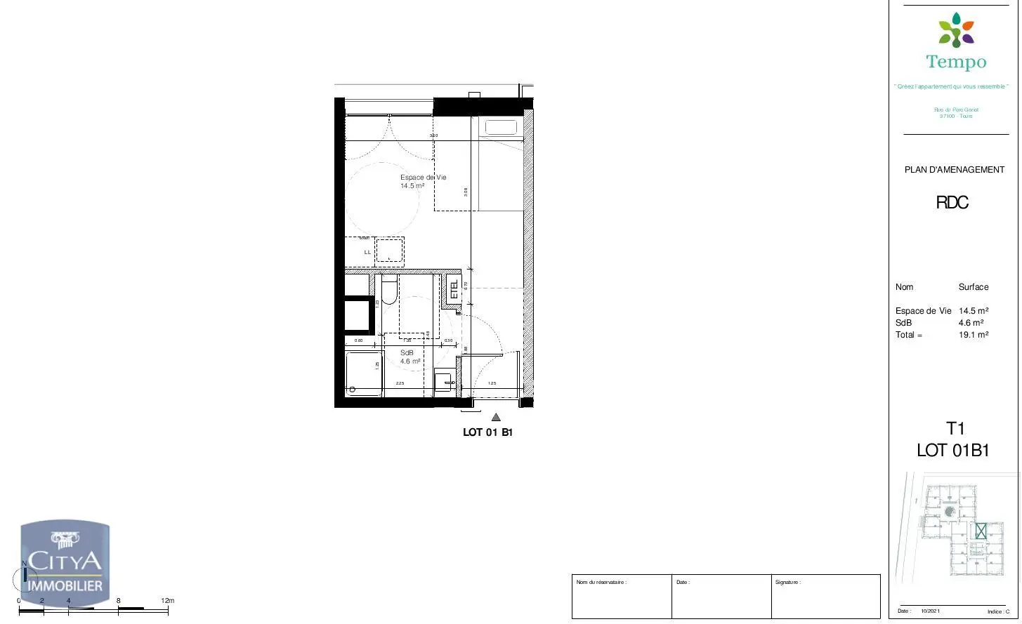 Photo 2 Appartement 1 pièce 19.1m²
