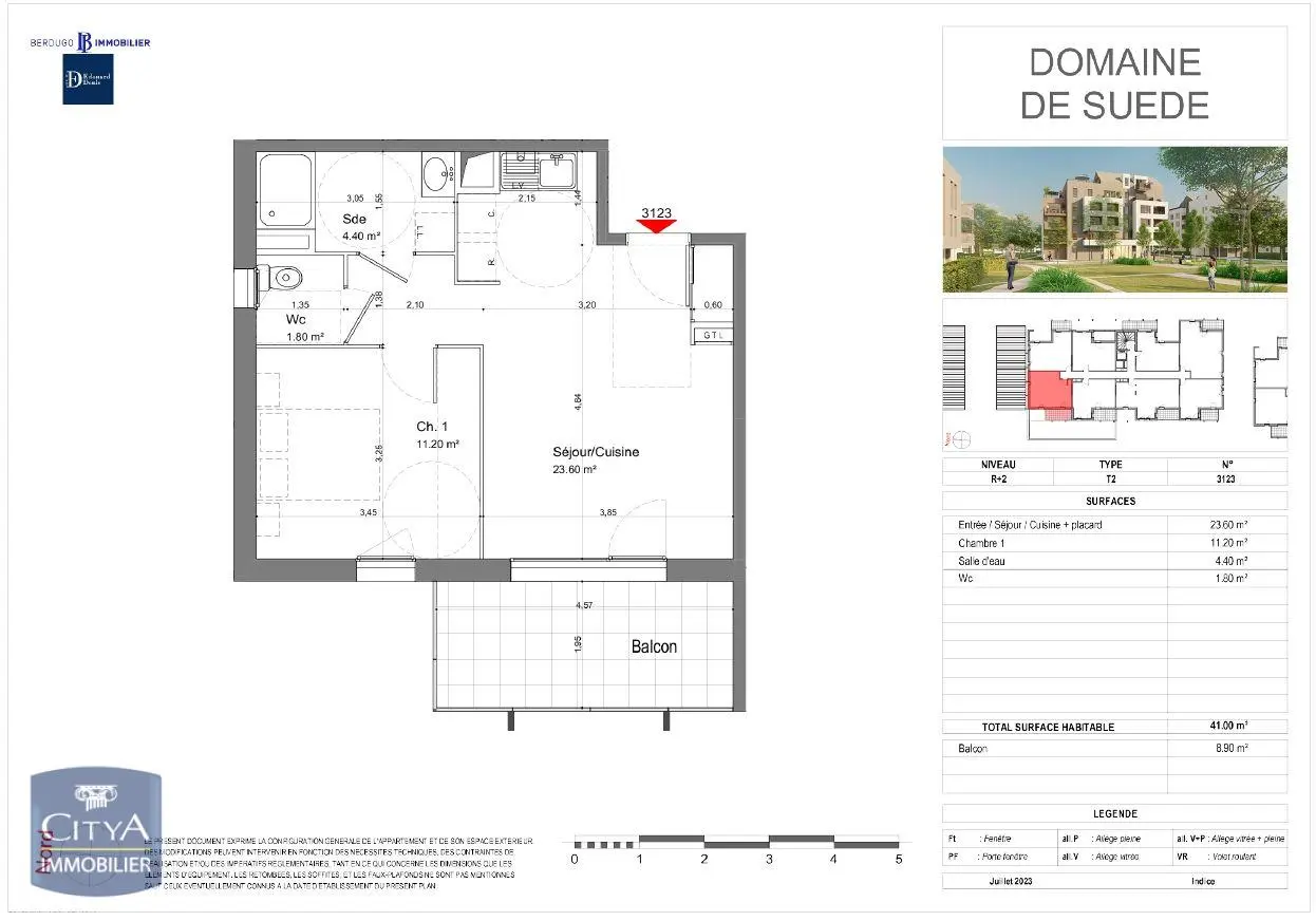 Photo 2 Appartement 2 pièces 41m²