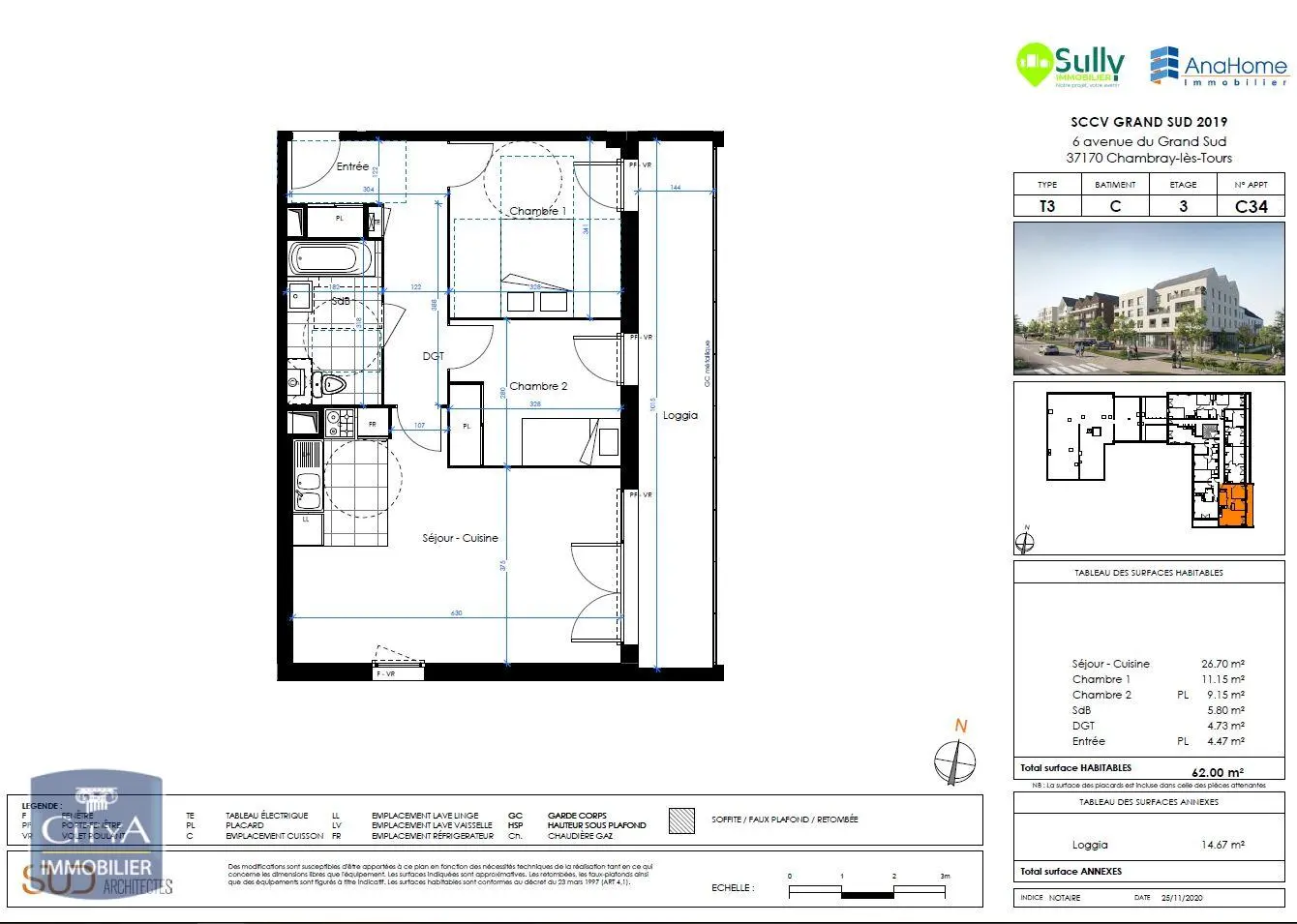 Photo 9 Appartement 3 pièces 62m²