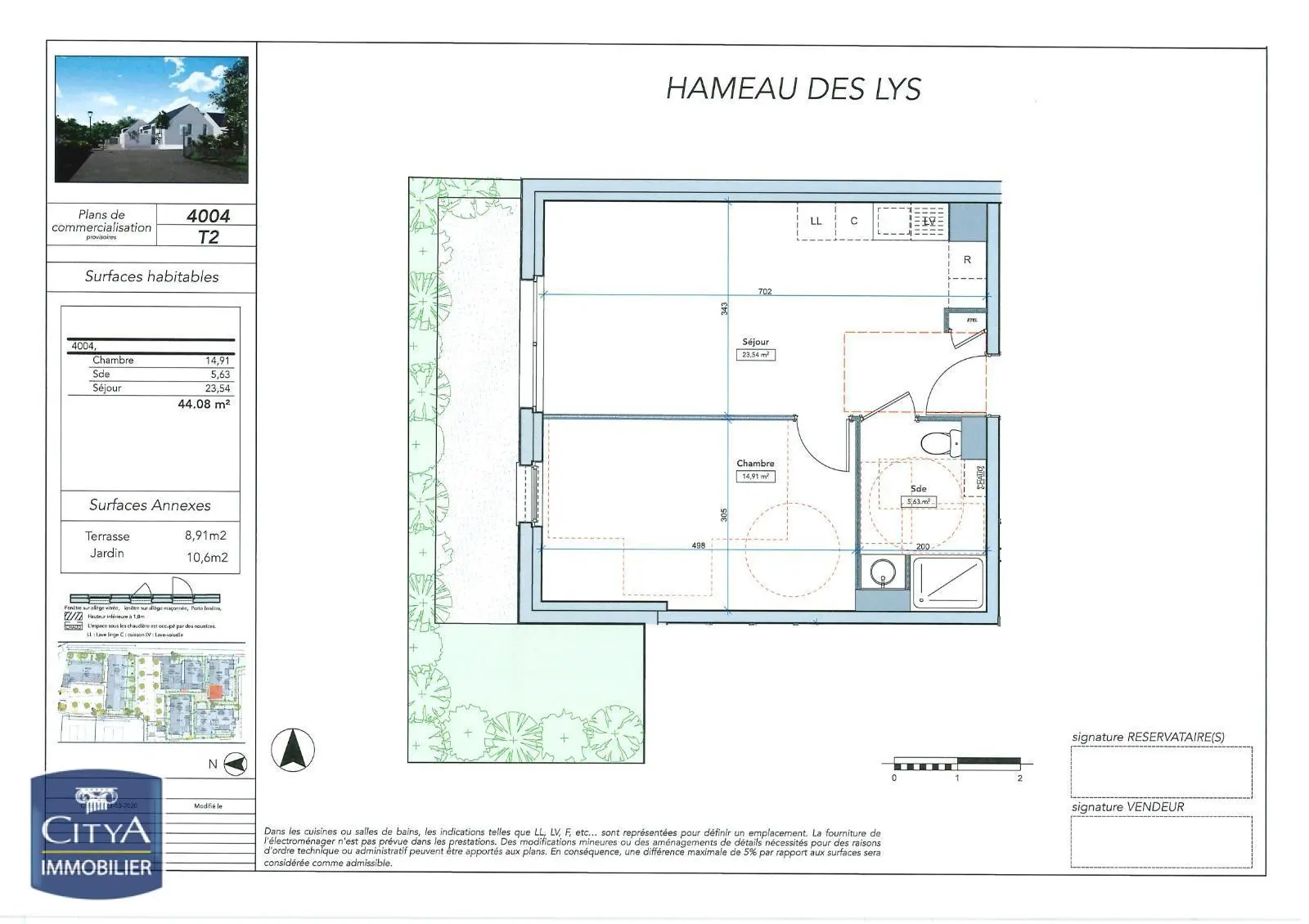 Photo 2 Appartement 2 pièces 44.08m²