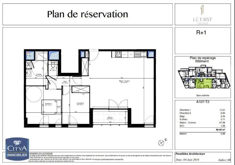 Photo 9 Appartement 3 pièces 68.4m²