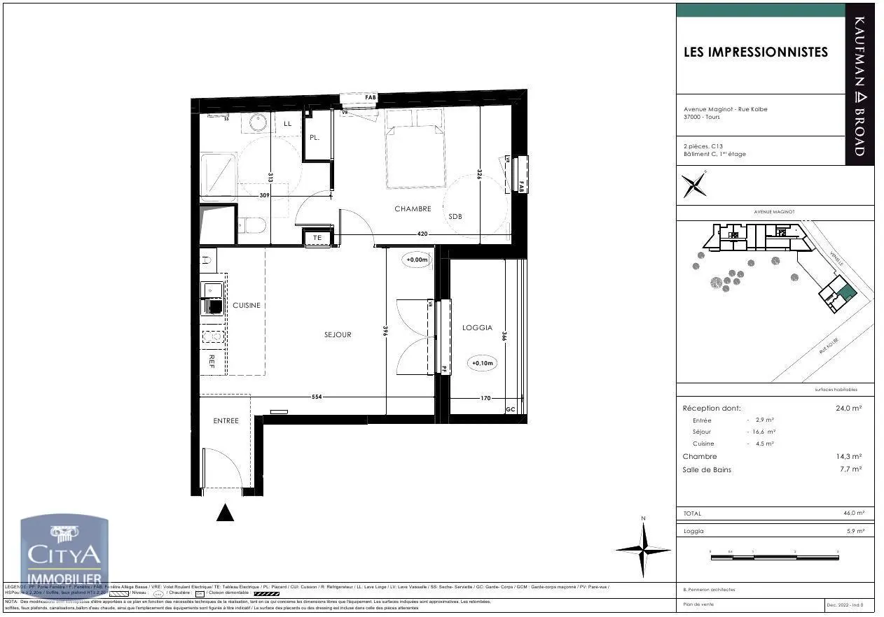 Photo 2 Appartement 2 pièces 46m²