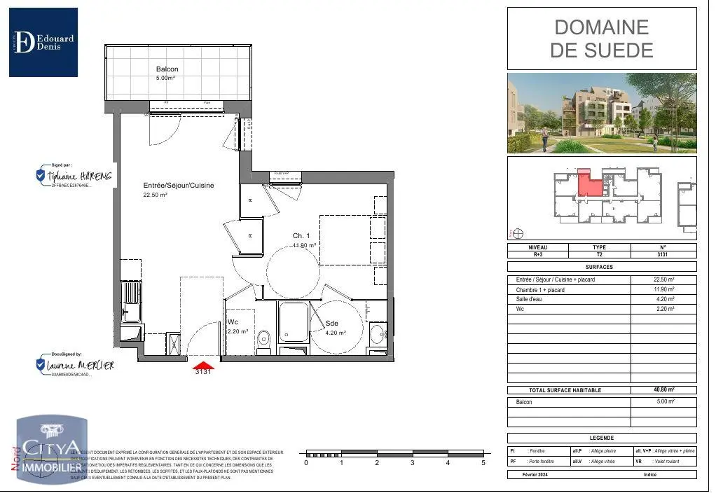 Photo 2 Appartement 2 pièces 40.8m²