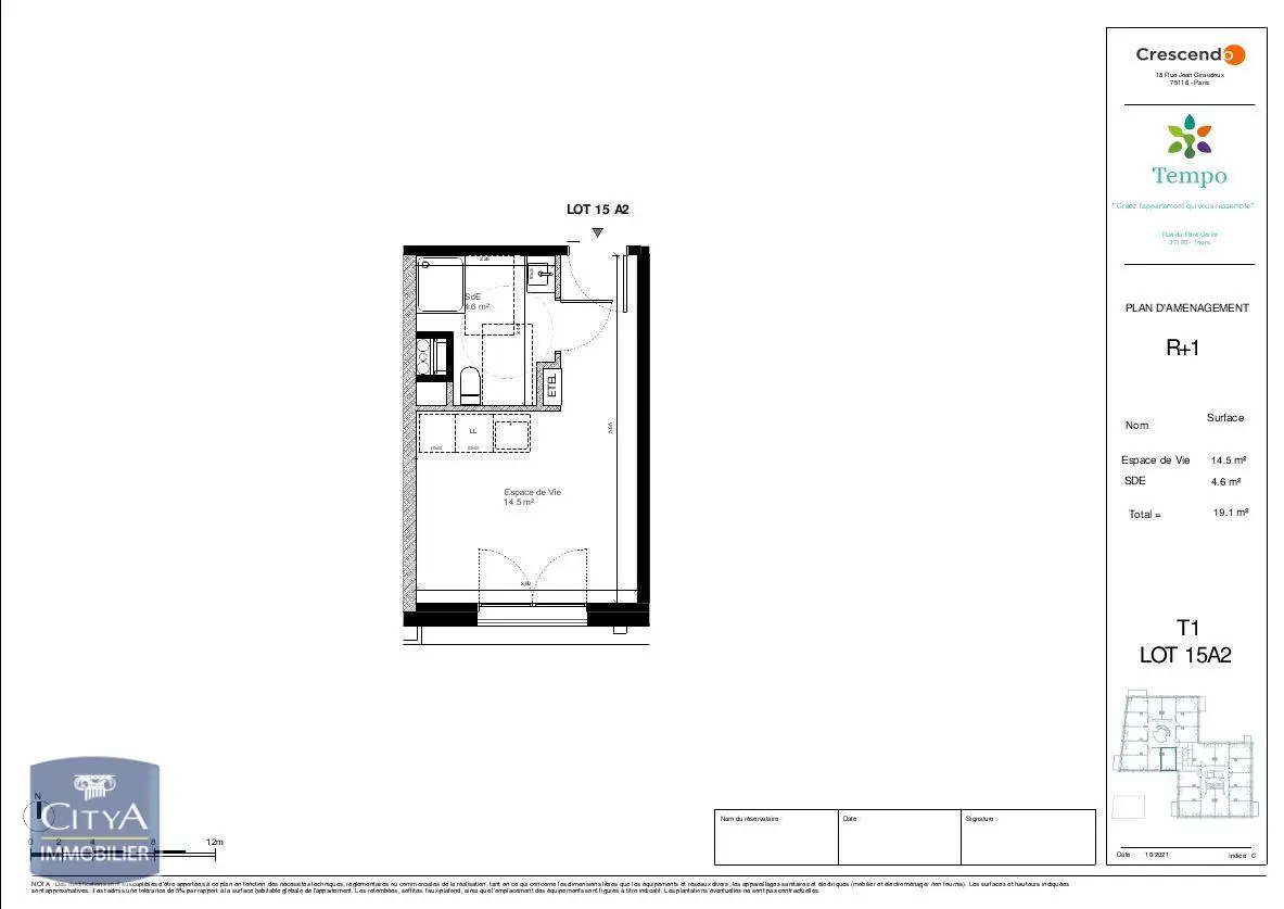 Photo 3 Appartement 1 pièce 19.1m²