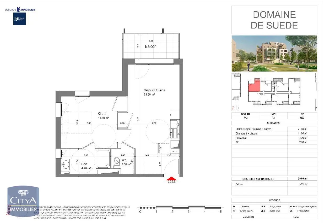 Photo 2 Appartement 2 pièces 39.6m²