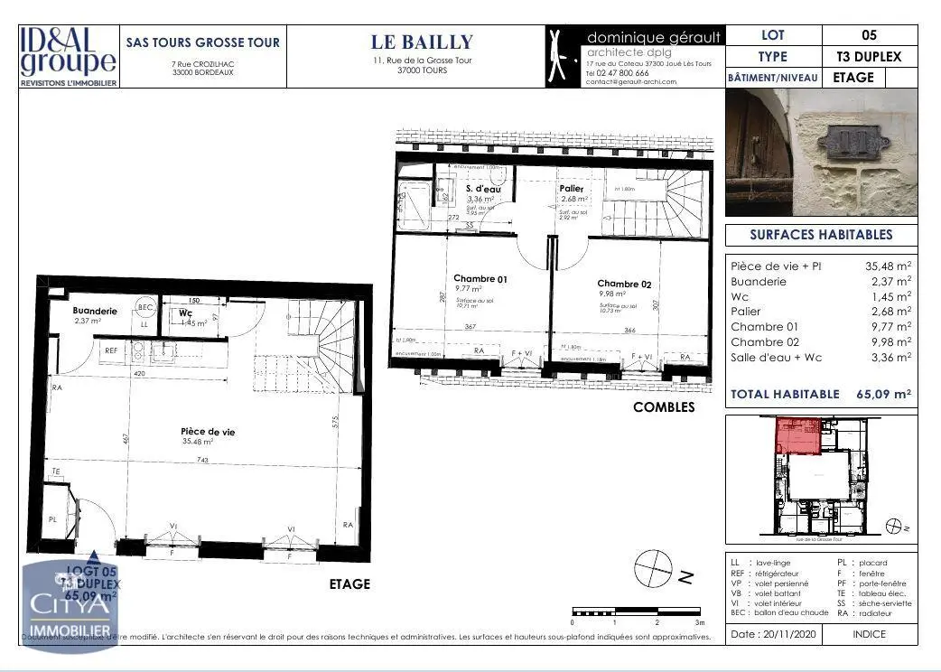 Photo 1 Appartement 3 pièces 65.09m²