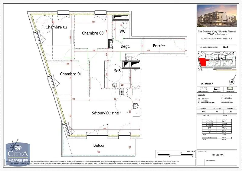 Photo 2 Appartement 4 pièces 79.56m²
