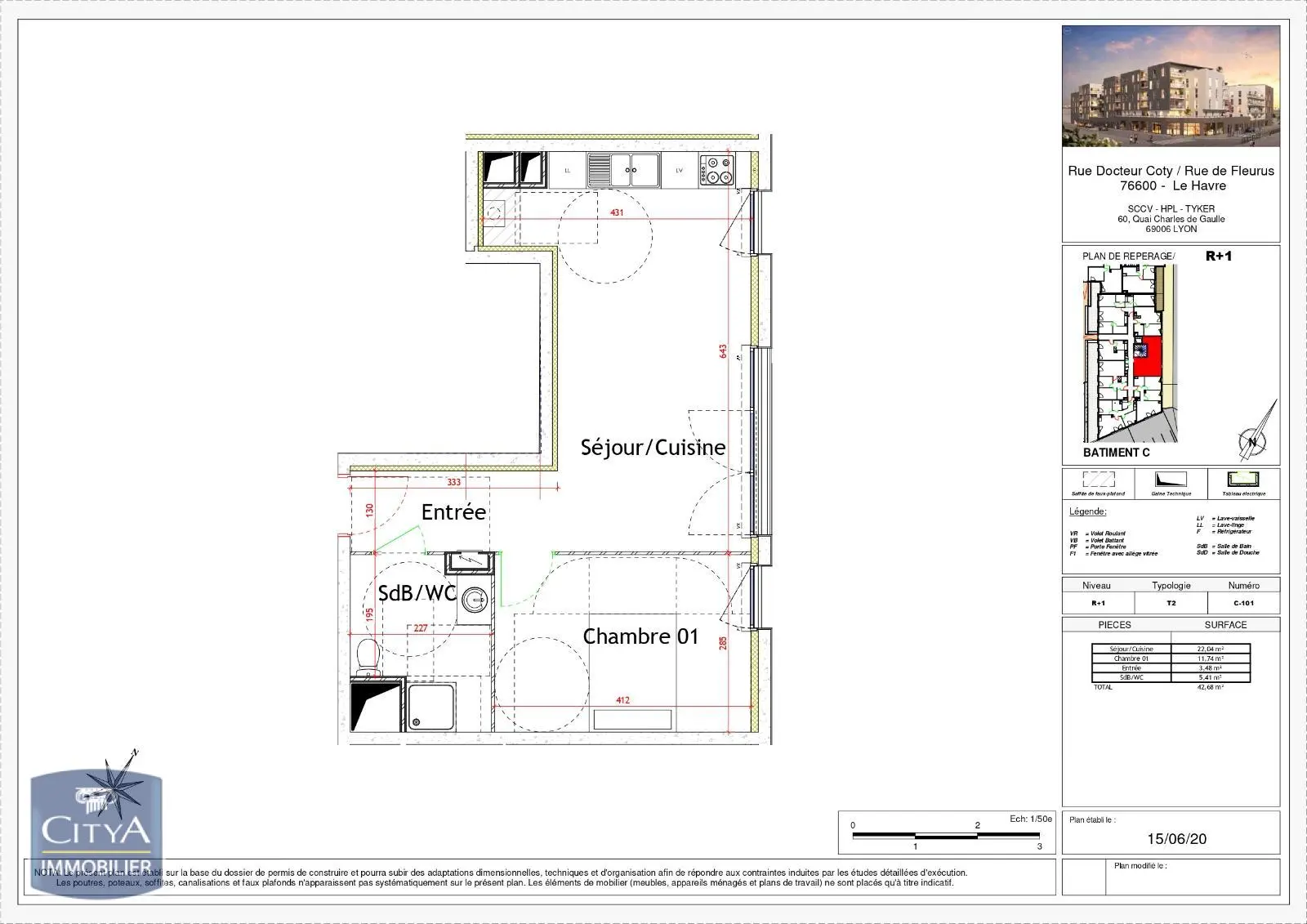 Photo 2 Appartement 2 pièces 42.68m²