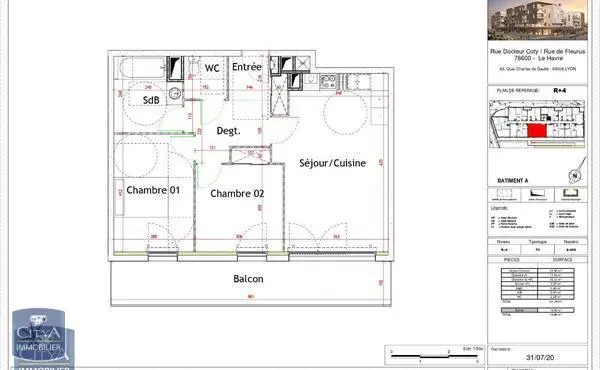 Photo 1 Appartement 3 pièces 61.34m²