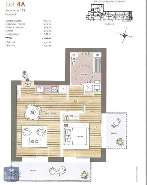 Photo 9 Appartement 2 pièces 42.91m²