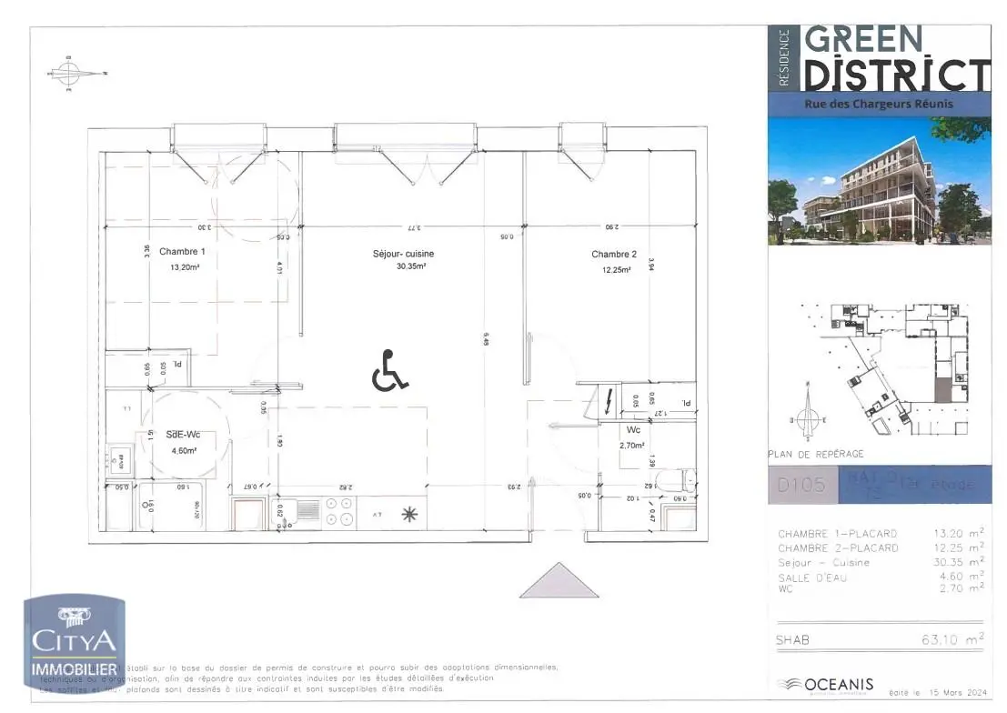 Photo 1 Appartement 3 pièces 63.1m²