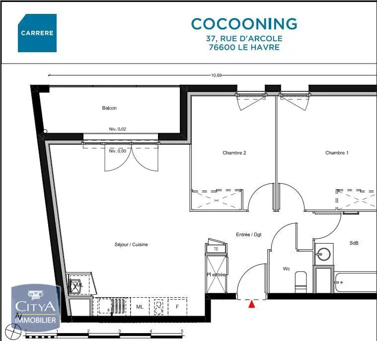 Photo 2 Appartement 3 pièces 59.99m²