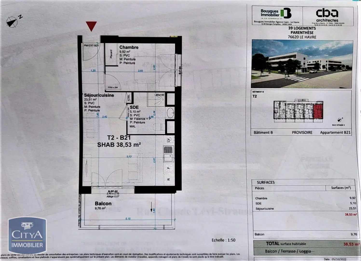 Photo 2 Appartement 2 pièces 38.53m²