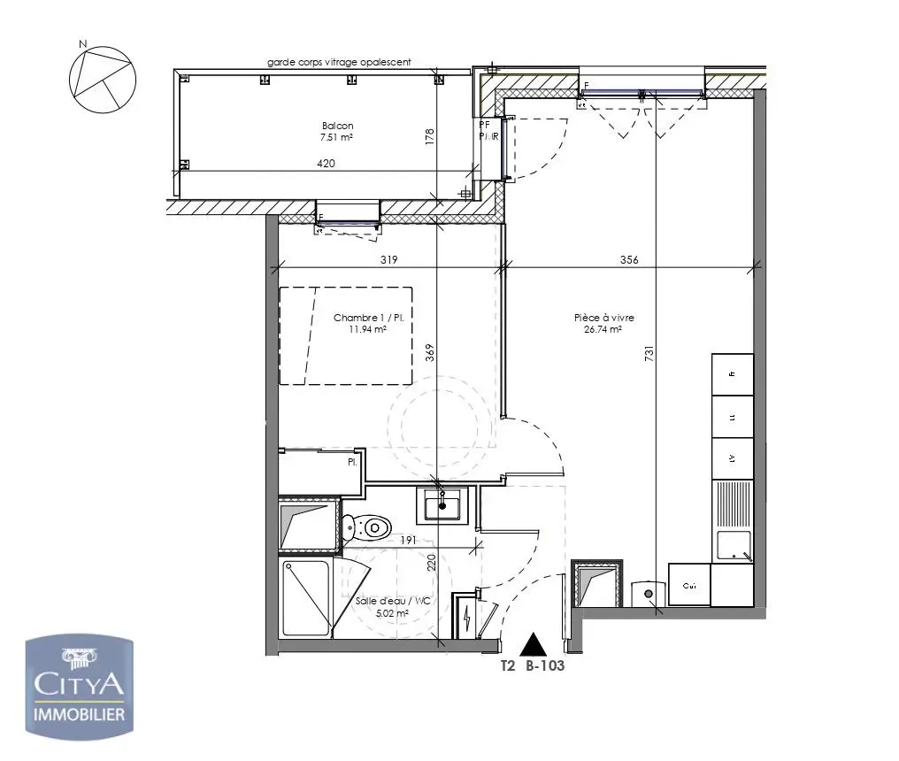Photo 7 Appartement 2 pièces 43.7m²