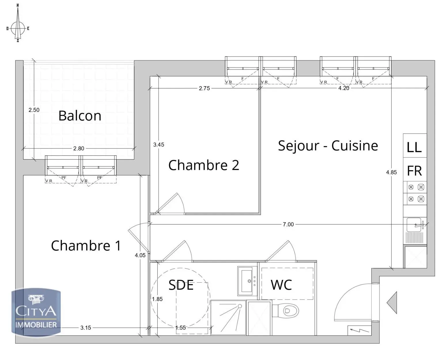 Photo 4 Appartement 3 pièces 54.86m²