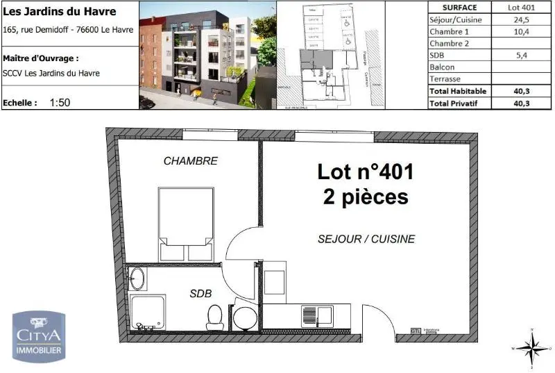 Photo 7 Appartement 2 pièces 40.3m²