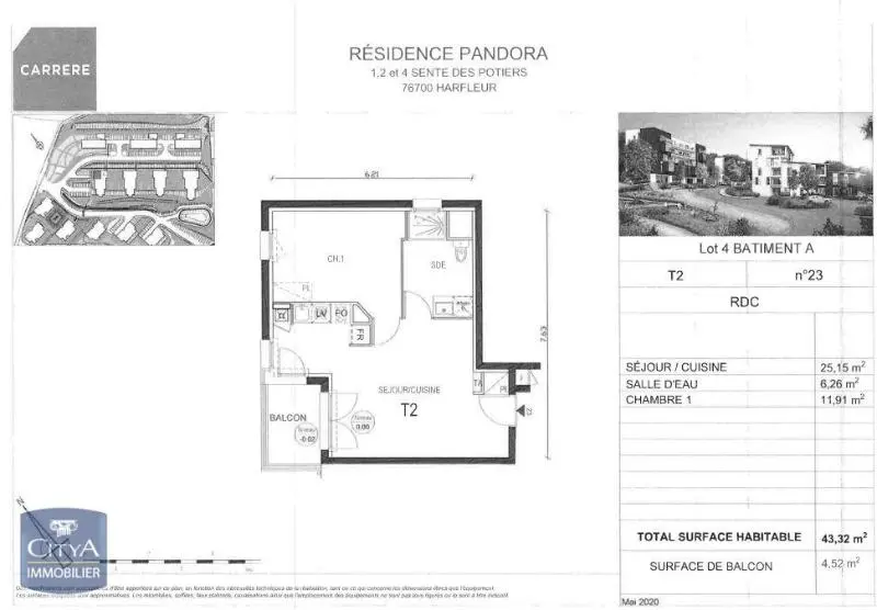 Photo 2 Appartement 2 pièces 43.32m²