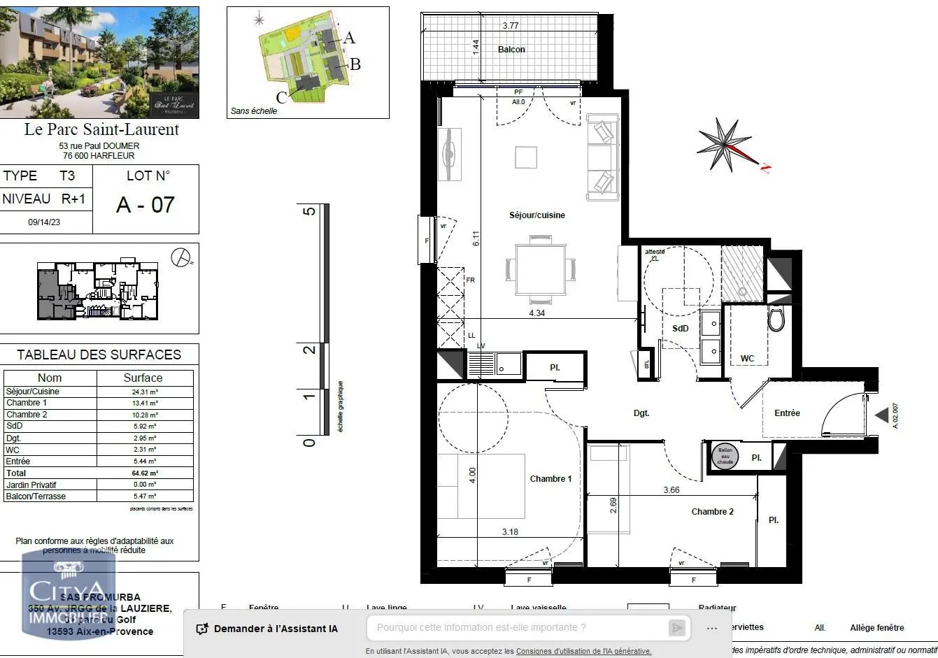 Photo 1 appartement Harfleur