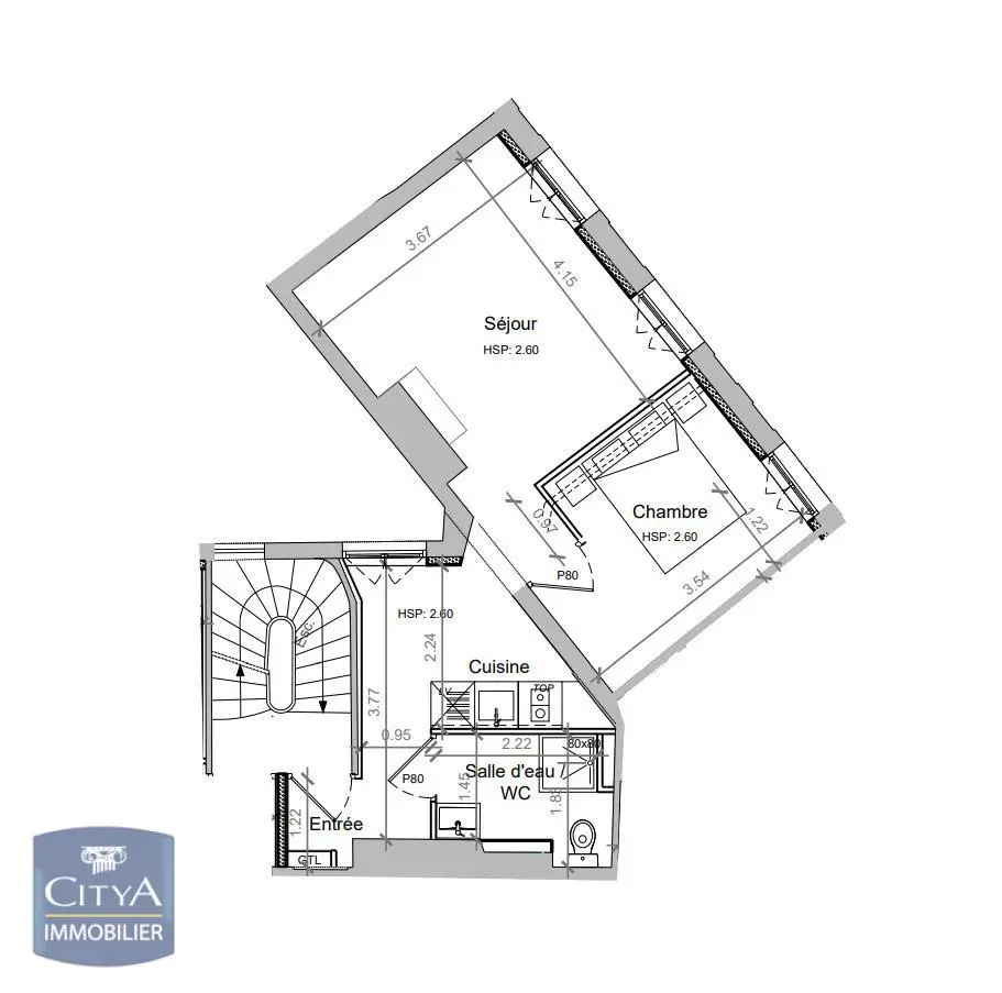 Photo 1 Appartement 2 pièces 37.1m²
