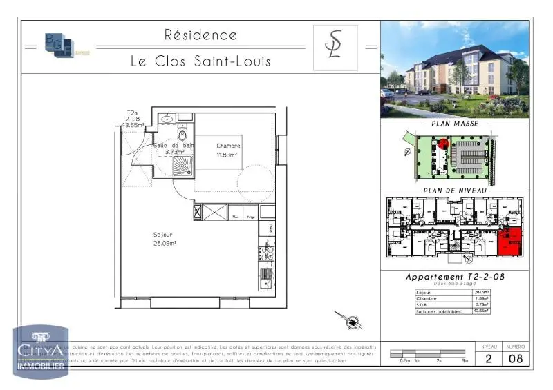 Photo 2 Appartement 2 pièces 43.65m²