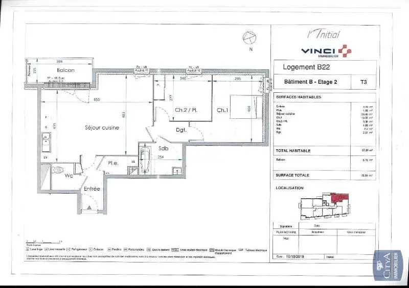 Photo 7 Appartement 3 pièces 67.81m²