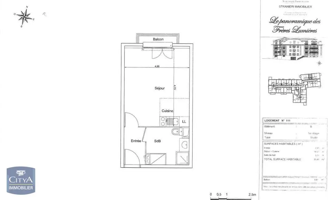 Photo 2 Appartement 1 pièce 27.41m²