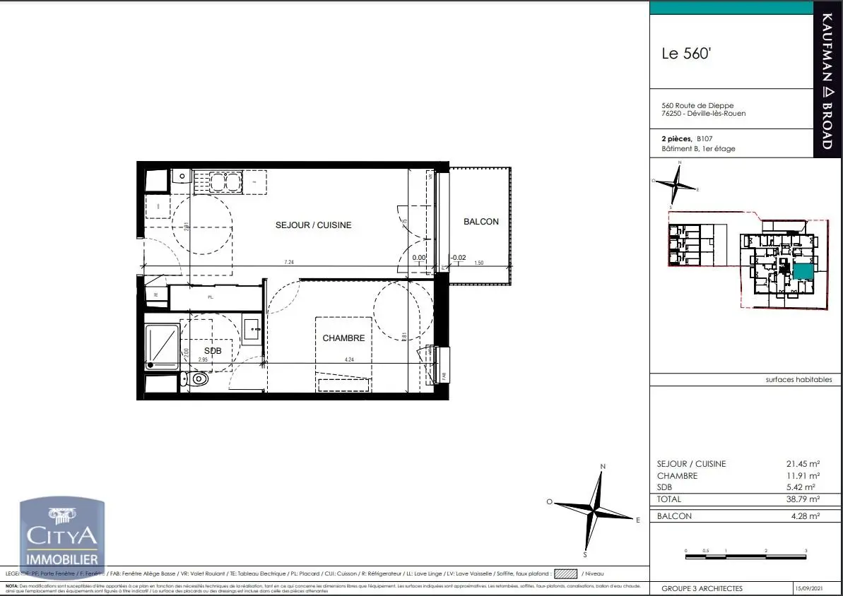 Photo 9 Appartement 2 pièces 38.79m²