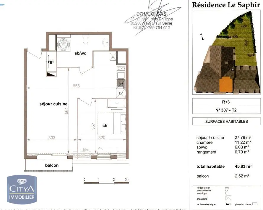 Photo 1 Appartement 2 pièces 45.83m²