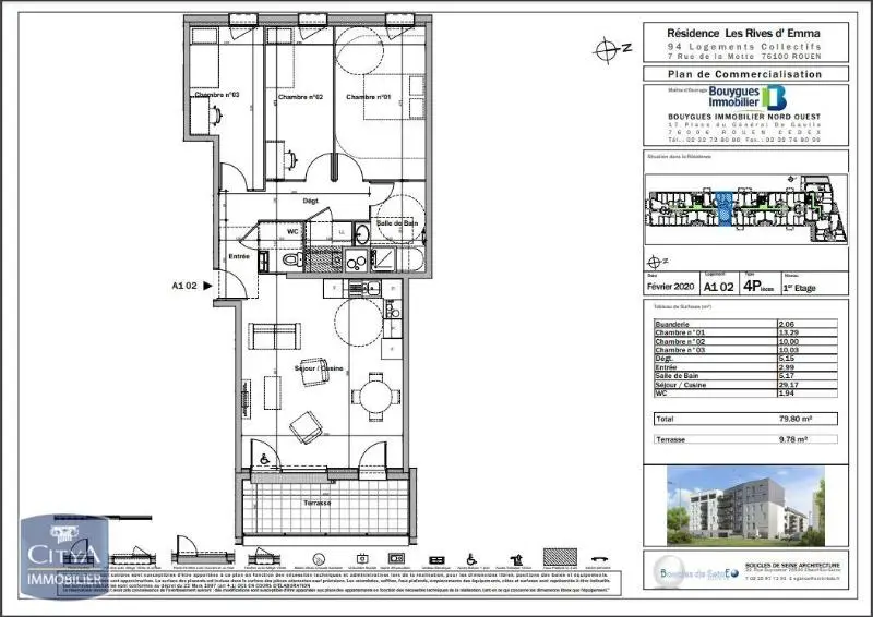 Photo 10 Appartement 4 pièces 79.8m²