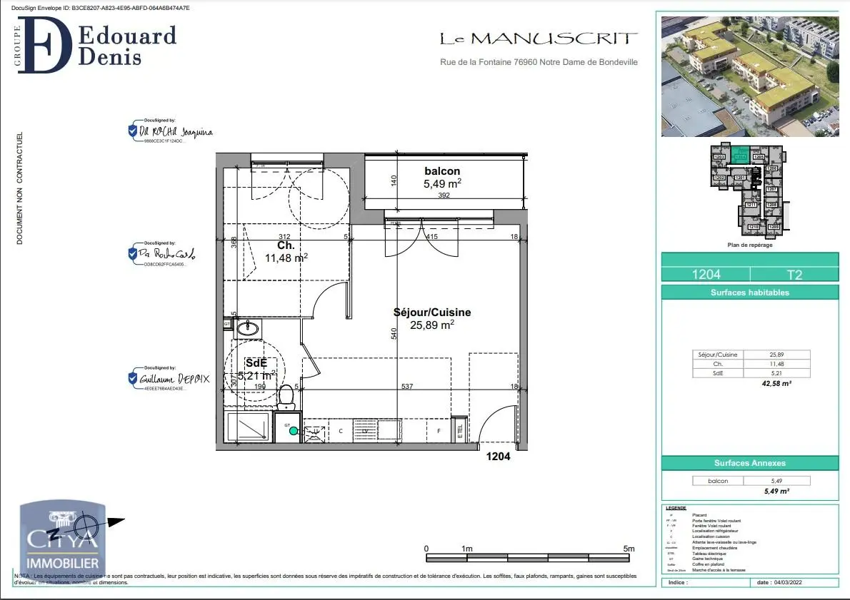 Photo 1 Appartement 2 pièces 42.58m²