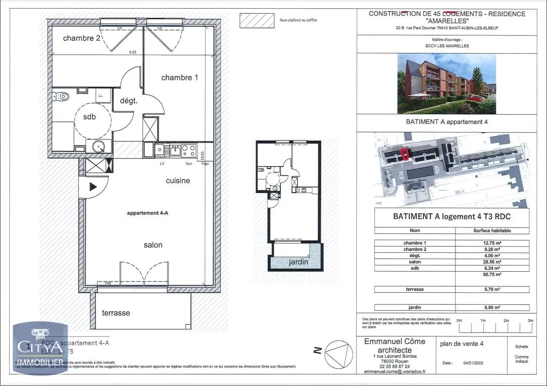 Photo 11 Appartement 3 pièces 60.75m²