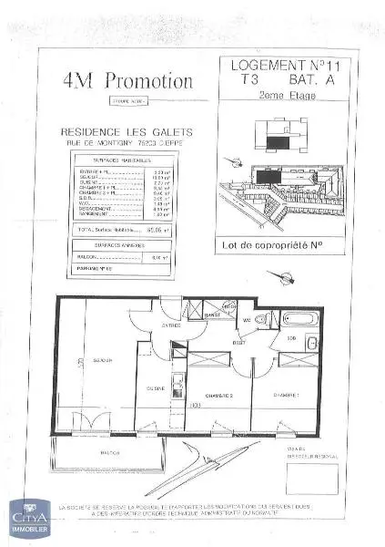 Photo 4 Appartement 3 pièces 59.48m²