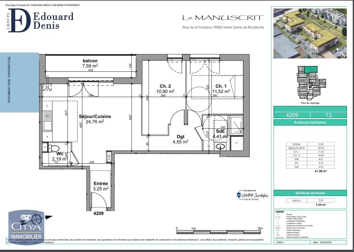 Photo 9 Appartement 3 pièces 61.58m²