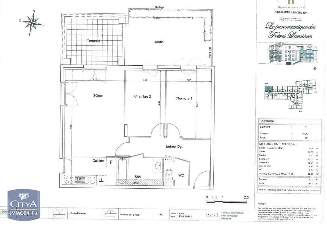 Photo 2 Appartement 3 pièces 62.39m²