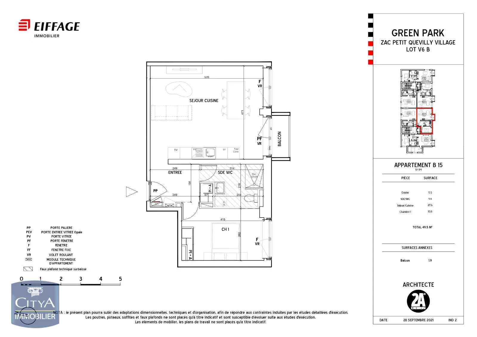Photo 1 Appartement 2 pièces 49.5m²