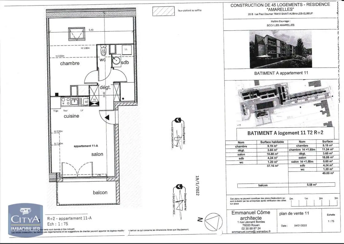 Photo 1 Appartement 2 pièces 37.16m²