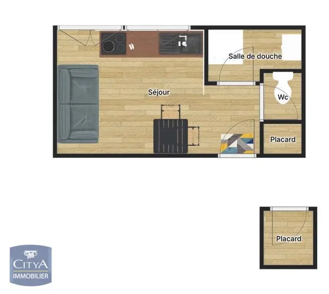 Photo 1 Appartement 1 pièce 16.69m²