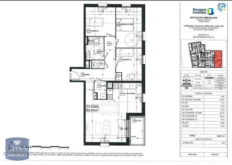 Photo 10 Appartement 4 pièces 82.81m²