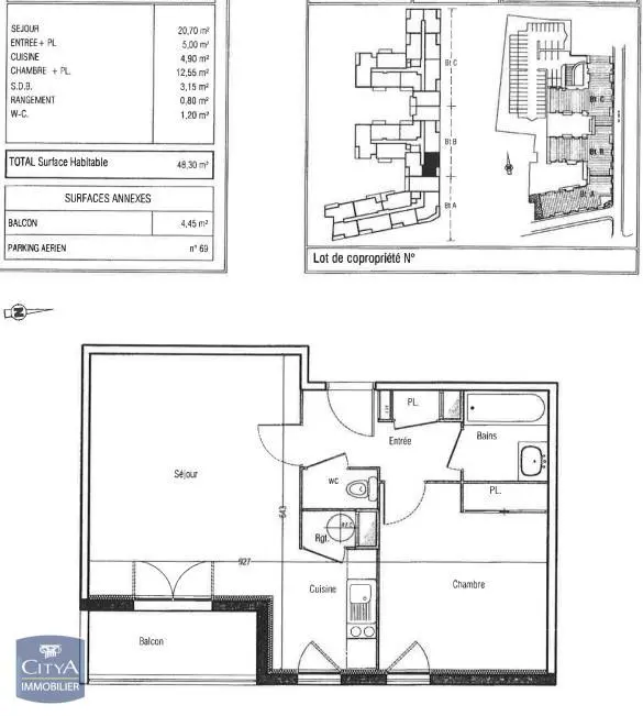 Photo 2 Appartement 2 pièces 49.28m²