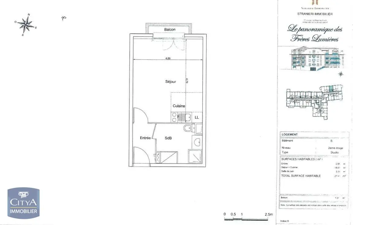 Photo 2 Appartement 1 pièce 27.41m²
