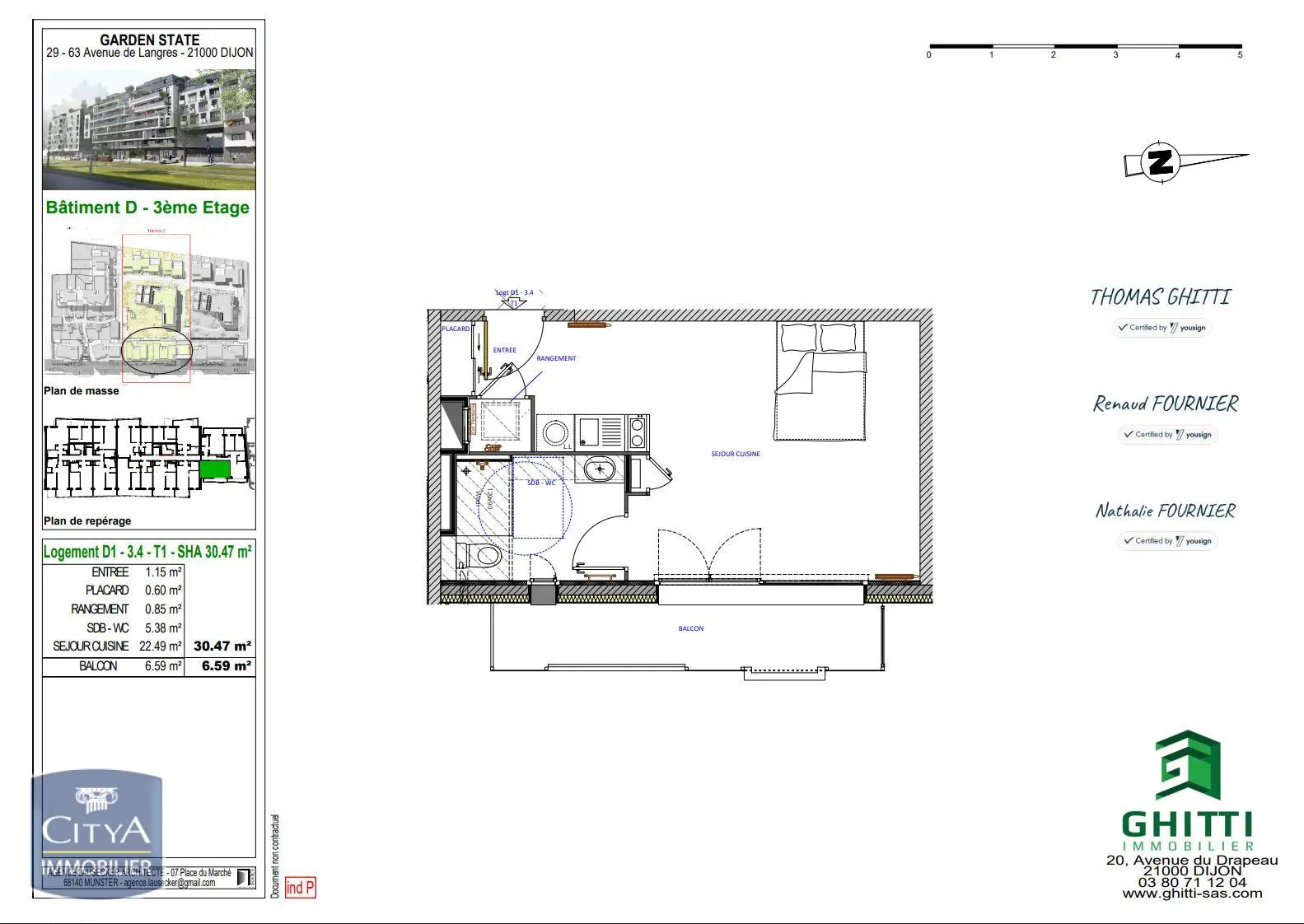Photo 2 Appartement 1 pièce 30.47m²